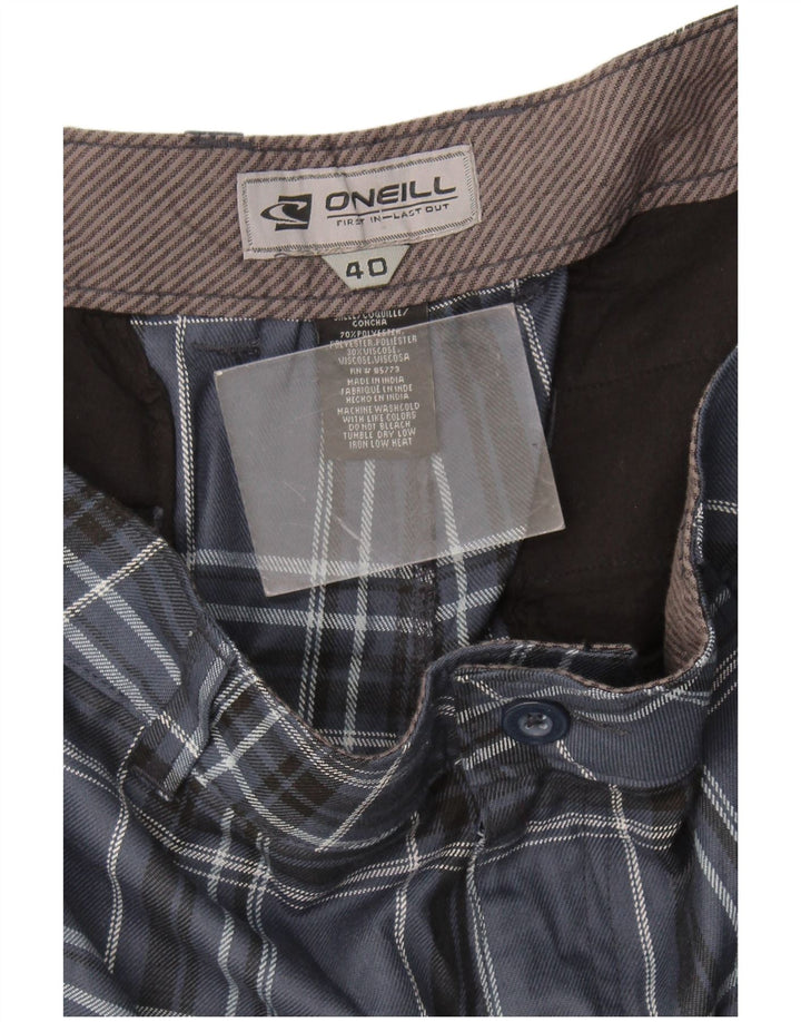 O'Neill Chino Shorts til mænd W40 XL Marineblå Plaid polyester