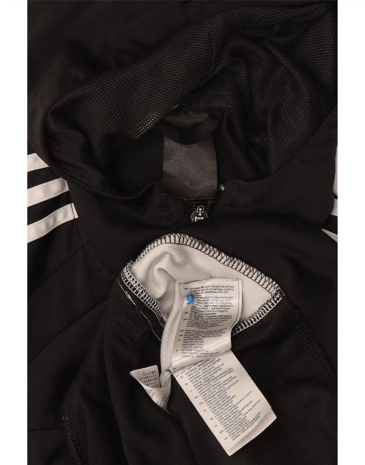 ADIDAS hættetrøje med lynlås til drenge 11-12 år Sort Colourblock Polyester