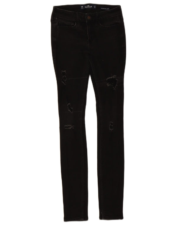 Hollister Dame Super Skinny Jeans med lav talje US 00 2XS W23 L30 Sort