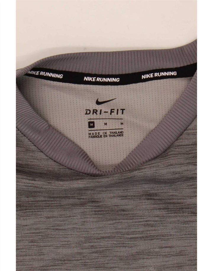 Nike Herre Dri Fit Top Langærmet Medium Grey Flecked