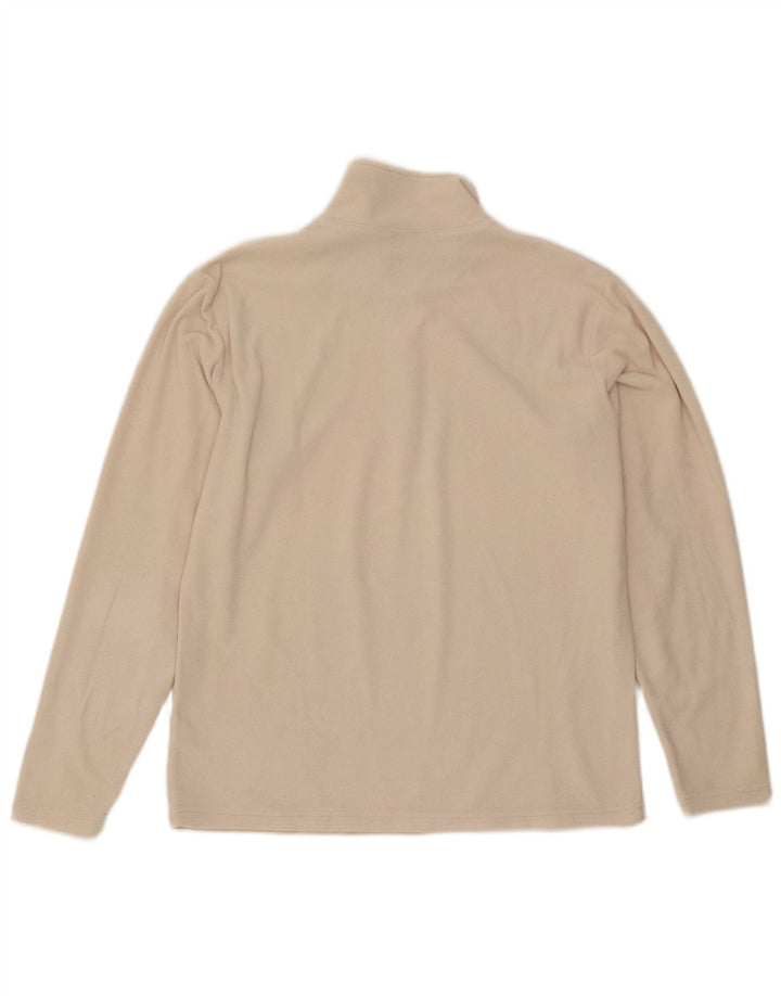 Asics Dame Fleece Jumper med lynlås DK 16 Stor Off White Polyester