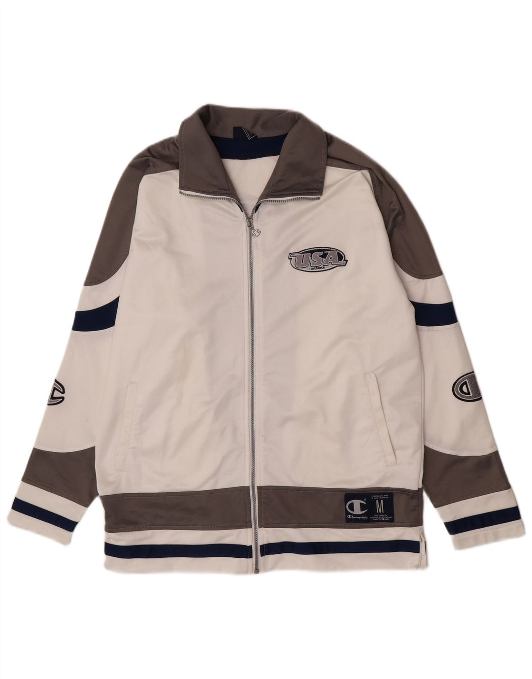 Champion Herre USA Grafisk træningsdragt Topjakke Medium White Colourblock
