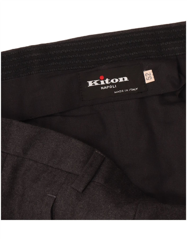 Kiton Herre Pegged Suit Bukser IT 52 XL W38 L30 Grå