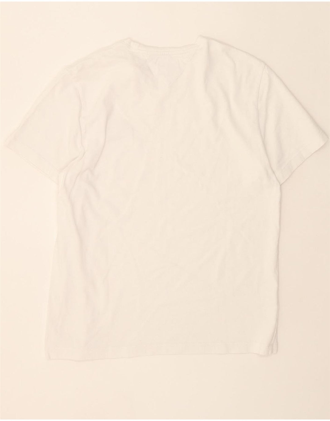 TOMMY HILFIGER Mens Graphic T-Shirt Top Large White Vintage Tommy Hilfiger and Second-Hand Tommy Hilfiger from Messina Hembry 