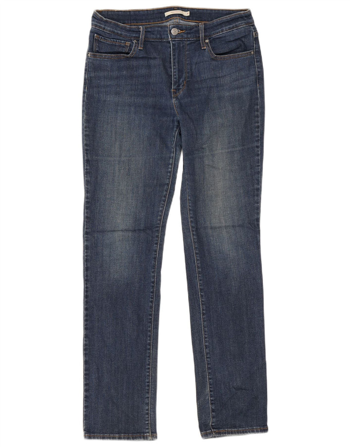 Levi's Dame 714 Straight Jeans W31 L32 Blå Bomuld