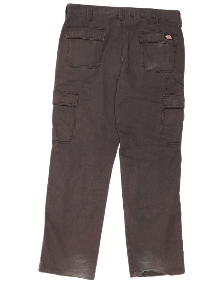 Dickies Straight Cargo bukser til mænd W36 L30 Sort polyester