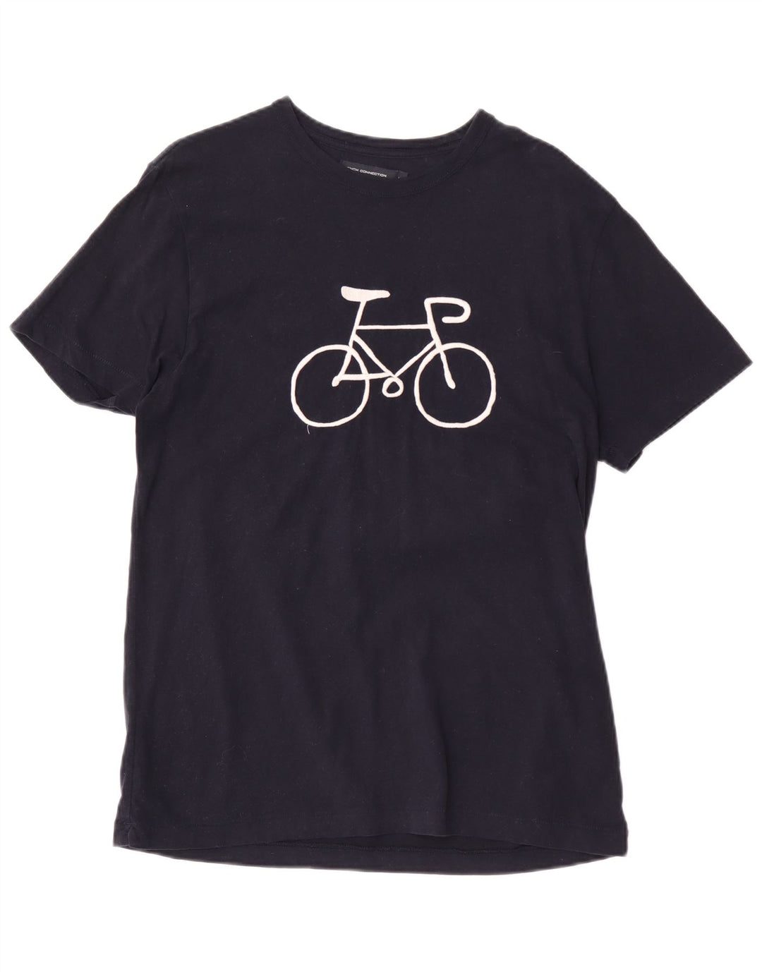 French Connection Herre Regular Fit Grafisk T-shirt Top Medium Navy Blue