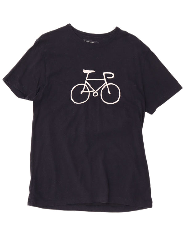 French Connection Herre Regular Fit Grafisk T-shirt Top Medium Navy Blue