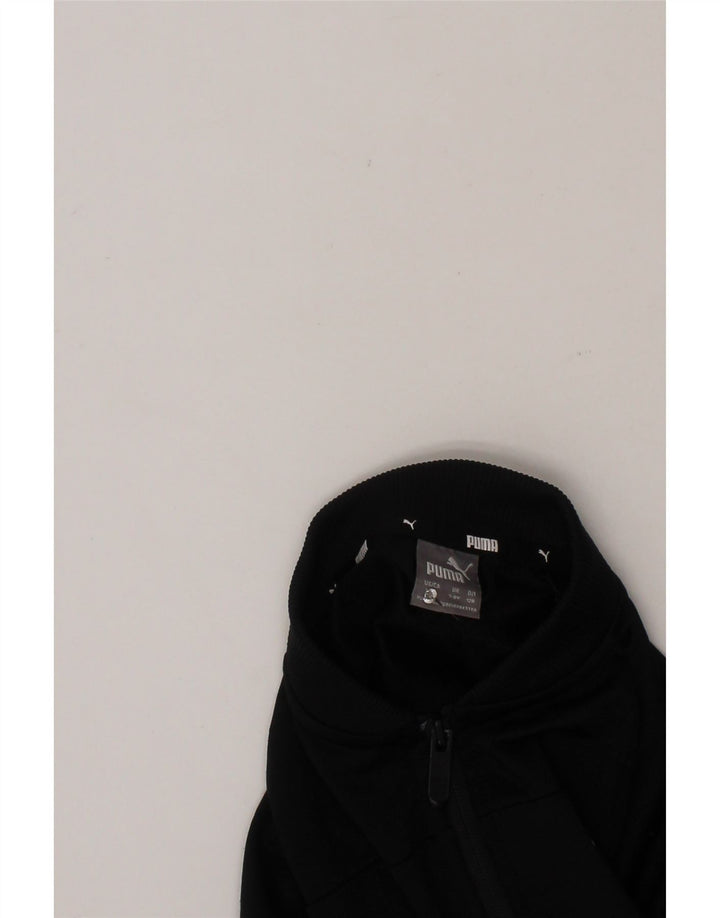 PUMA Boys Tracksuit Top Jacket 7-8 Years Black Polyester Vintage Puma and Second-Hand Puma from Messina Hembry 
