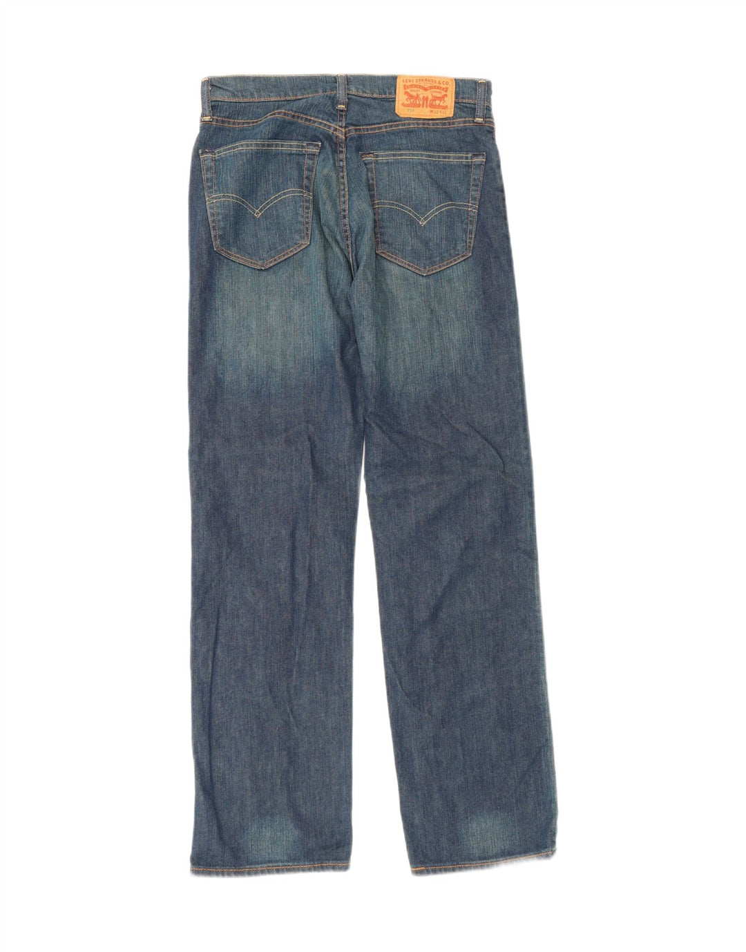 Levi's Herre 751 Straight Jeans W32 L32 Marineblå Bomuld