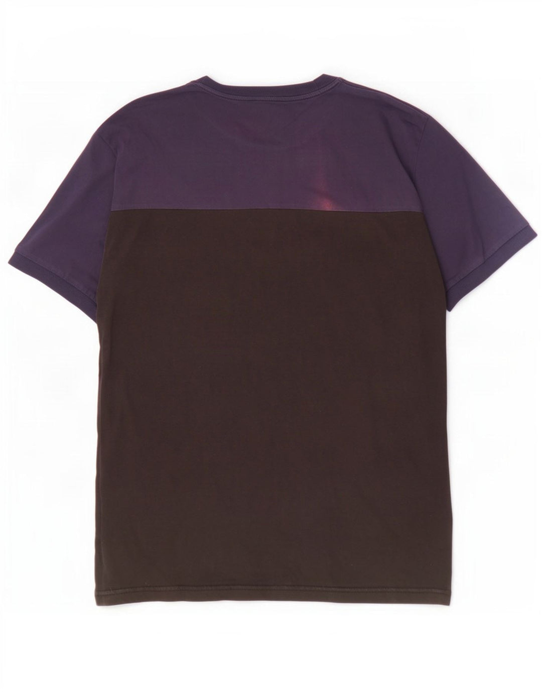 Fred Perry Herre grafisk T-shirt Top Medium Sort Colourblock Bomuld