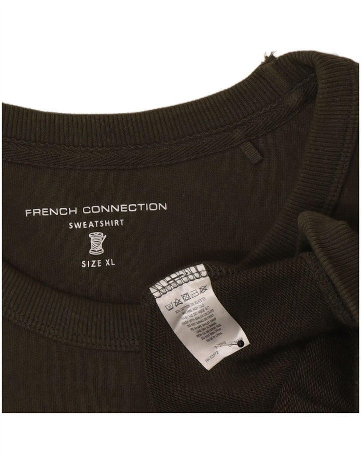 French Connection Herre Sweatshirt Jumper XL Khaki Bomuld
