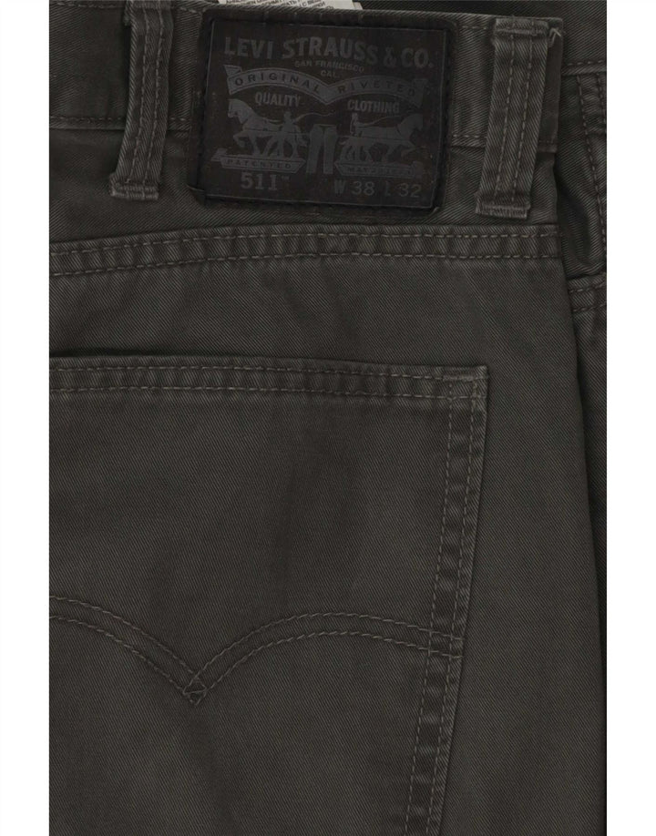 Levi's Herre 511 Slim Casual Bukser W38 L32 Grå Bomuld