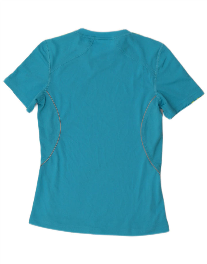 Adidas Dame T-Shirt Top UK 10 Small Blue Polyester