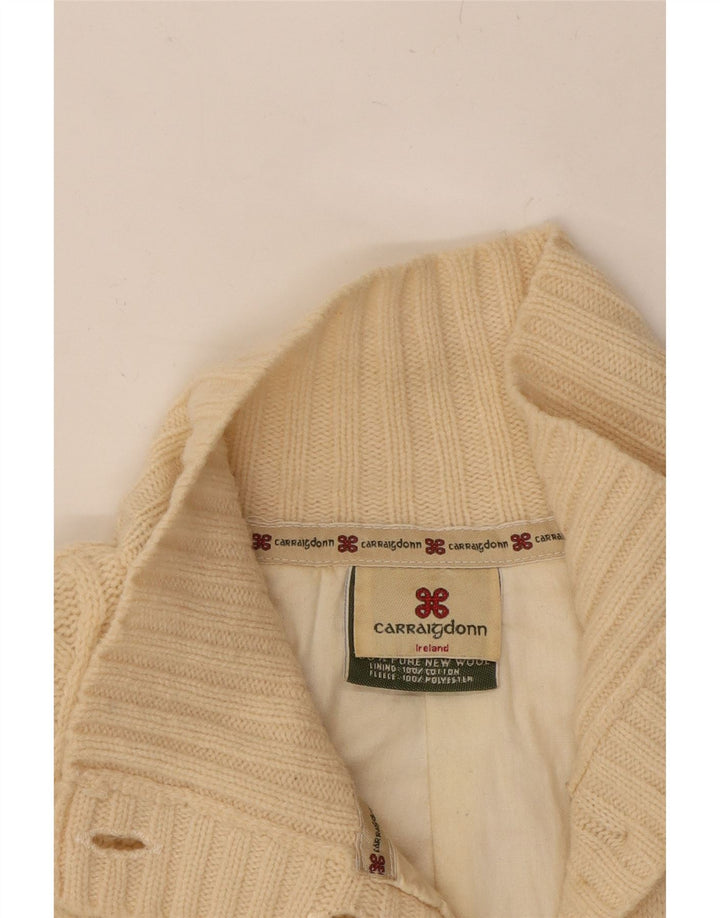 CARRAIG DONN Womens Cardigan Sweater UK 14 Medium Beige Wool Vintage Carraig Donn and Second-Hand Carraig Donn from Messina Hembry 
