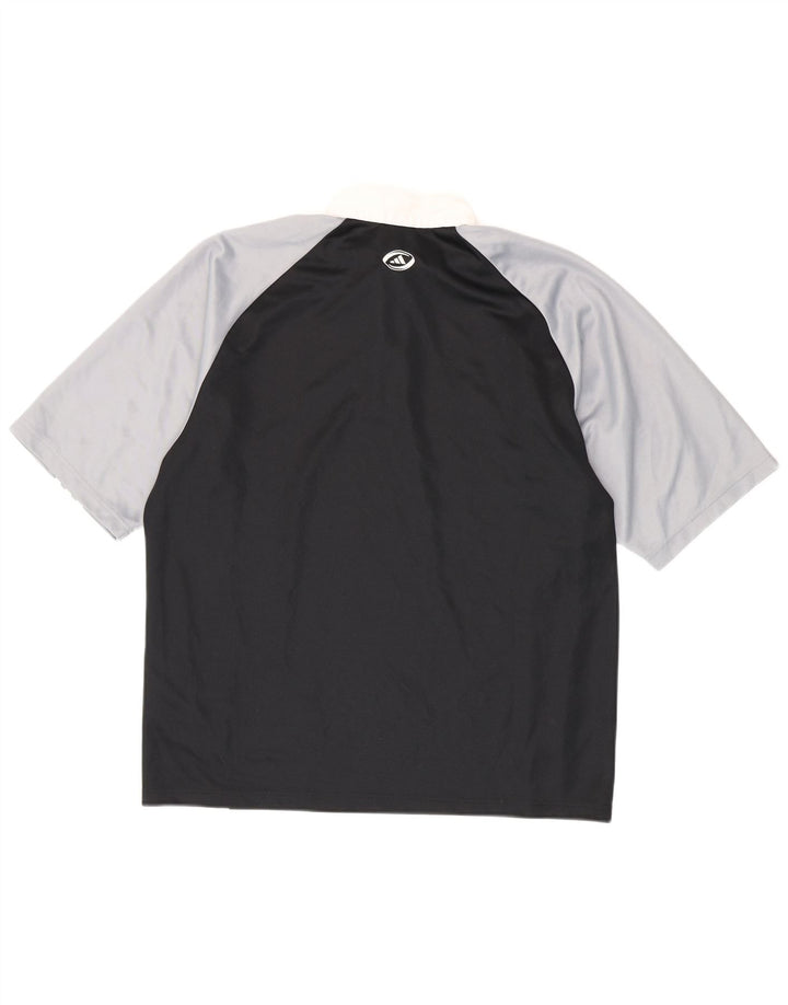 Adidas Polo Shirt til mænd Large Black Colourblock Polyester