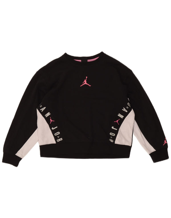 Jordan Girls Graphic Sweatshirt Jumper 13-14 år XL Sort Colourblock