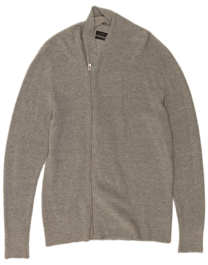 All Saints Herre Cardigan Sweater Medium Grey Bomuld