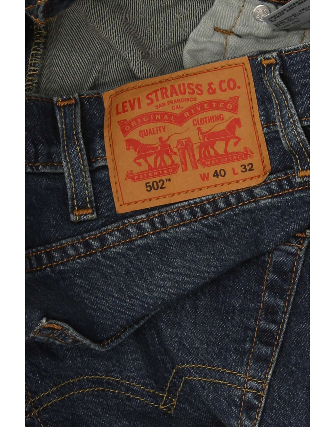 Levi's Herre 502 tilspidsede jeans W40 L32 Blå