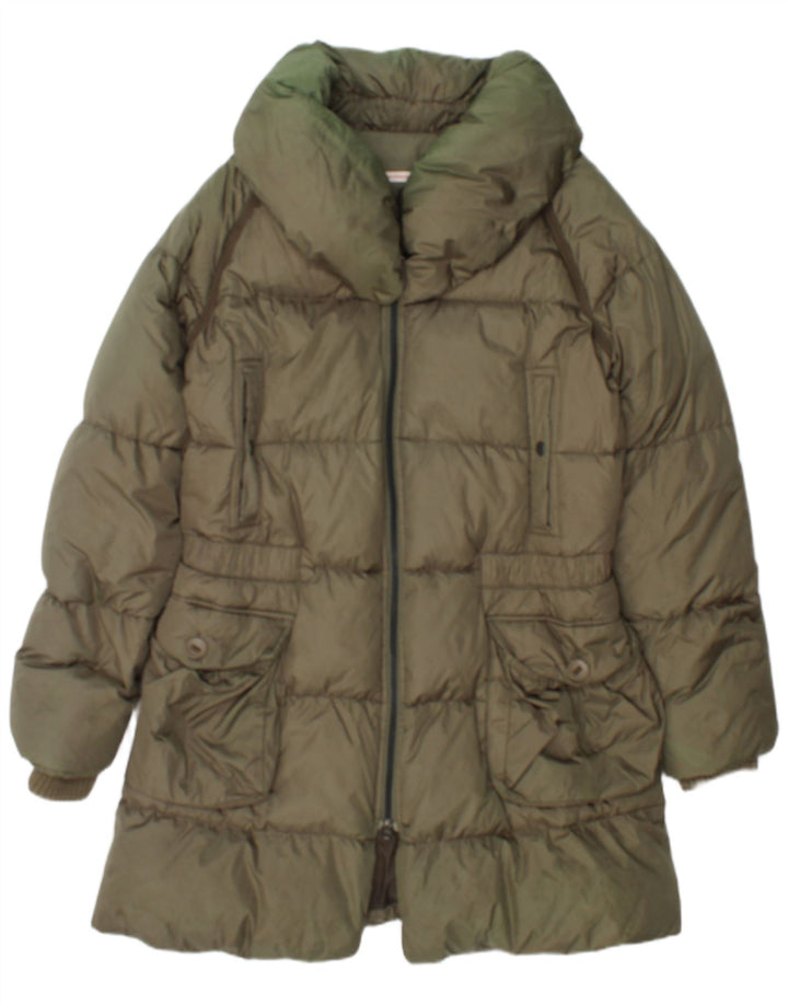 Levi's Kvinders Polstrede Frakke UK 16 Large Grøn Nylon
