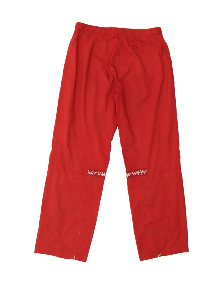 ADIDAS Womens Straight Casual Trousers UK 12 Medium W32 L31 Red Polyester Vintage Adidas and Second-Hand Adidas from Messina Hembry 