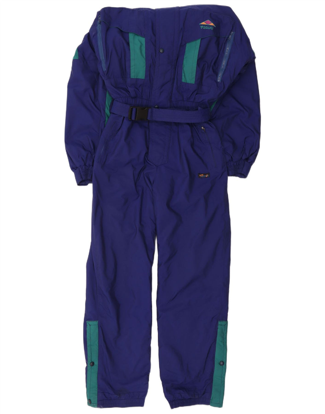 Brugi Herre Ski Jumpsuit UK 40 Medium Navy Blue Colourblock Polyamid