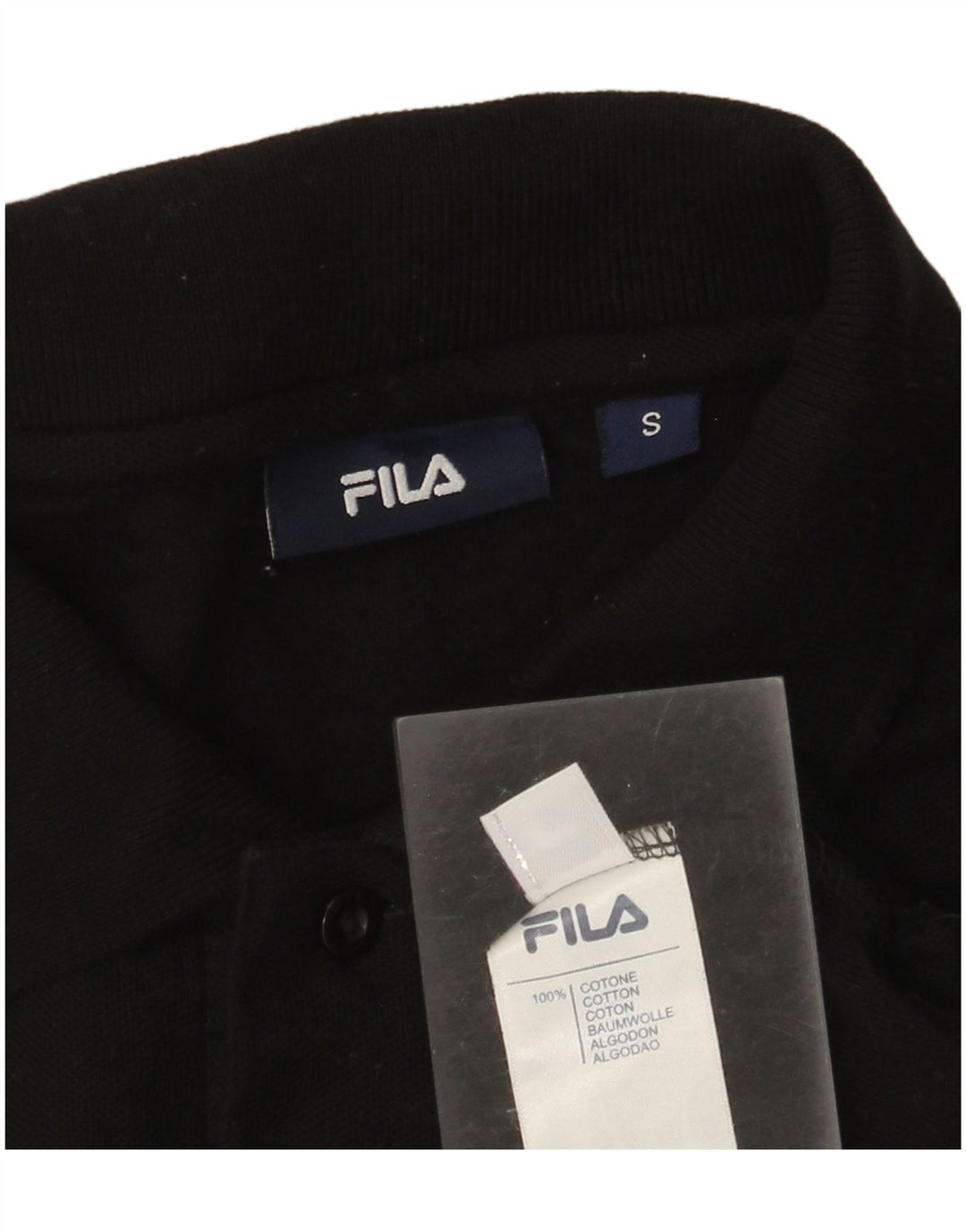 Fila herre polo shirt lille sort bomuld