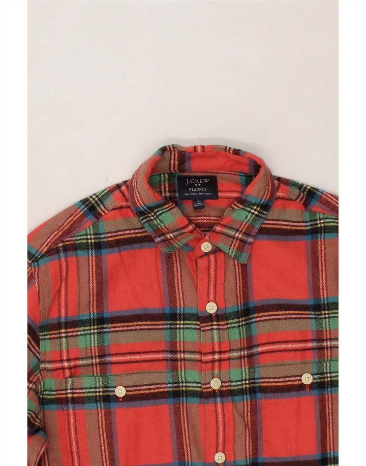 J. CREW Mens Flannel Shirt Small Red Check Cotton Vintage J. Crew and Second-Hand J. Crew from Messina Hembry 