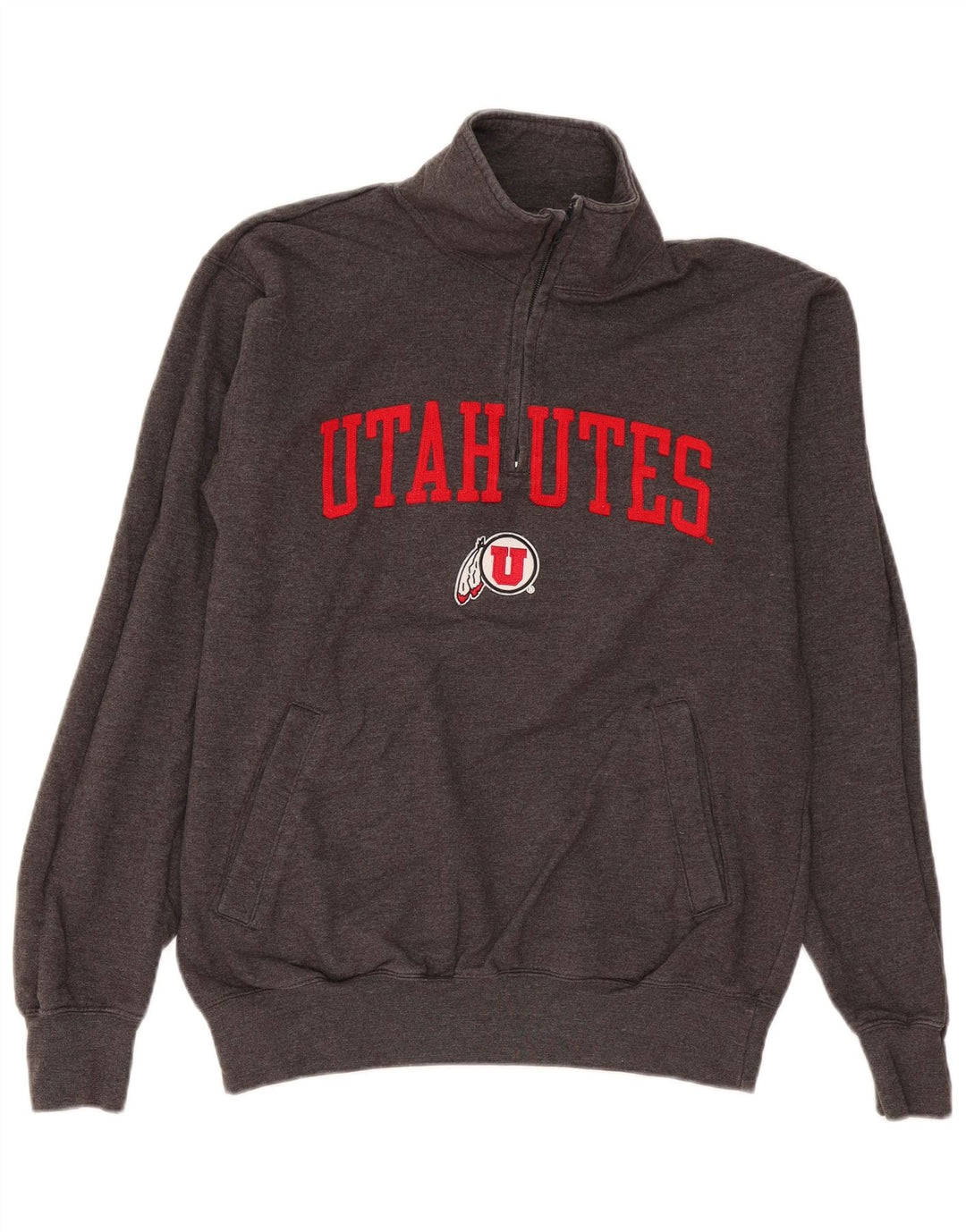 Champion Herre Utah Utes Graphic Sweatshirt Jumper Medium Grey Flecked