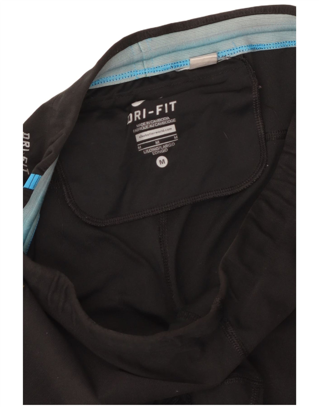 Nike Dame Dri Fit Leggings UK 14 Medium Sort Plettet