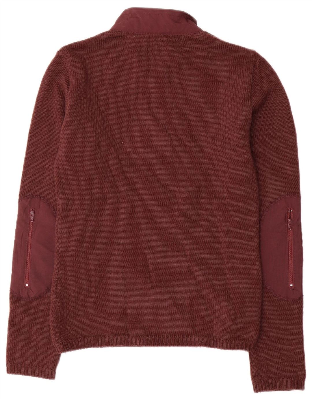 FILA sweater med lynlås til kvinder UK 12 Medium rødbrun uld