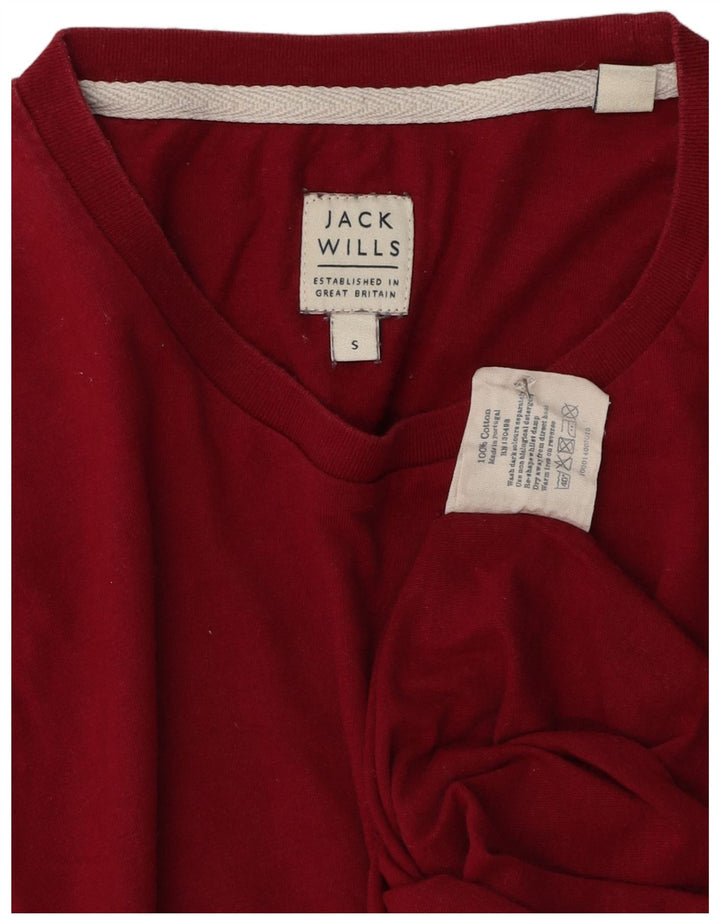 Jack Wills Herre grafisk T-shirt Top Lille rød bomuld