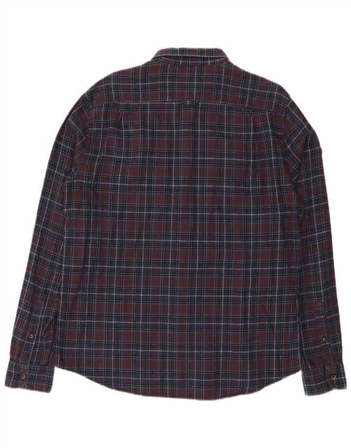 Superdry Herre Regular Fit Flanell Shirt 2XL Navy Blue Check