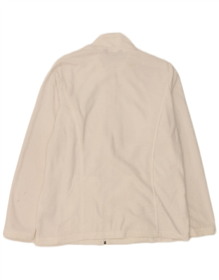 Marks & Spencer Fleecejakke til kvinder UK 16 Stor hvid polyester