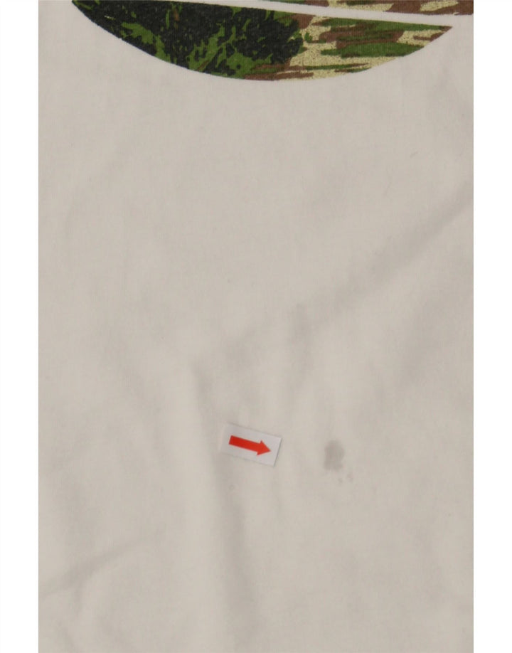 TIMBERLAND Mens Regular Fit Graphic T-Shirt Top Small White Cotton Vintage Timberland and Second-Hand Timberland from Messina Hembry 