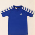 Adidas Boys Aeroready T-Shirt Top 7-8 År Blå Polyester