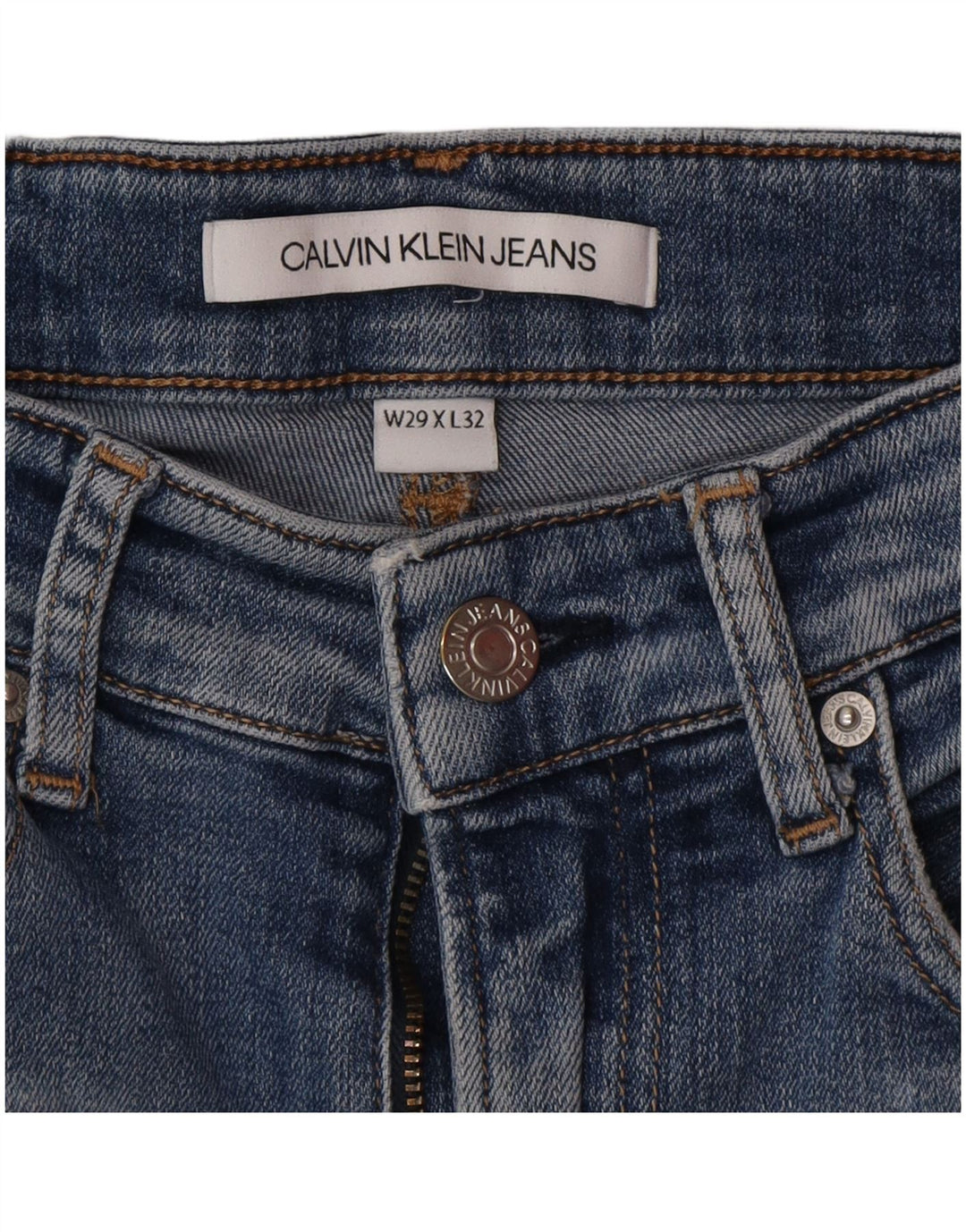 Calvin Klein Herre Skinny Jeans W29 L32 Blå Bomuld
