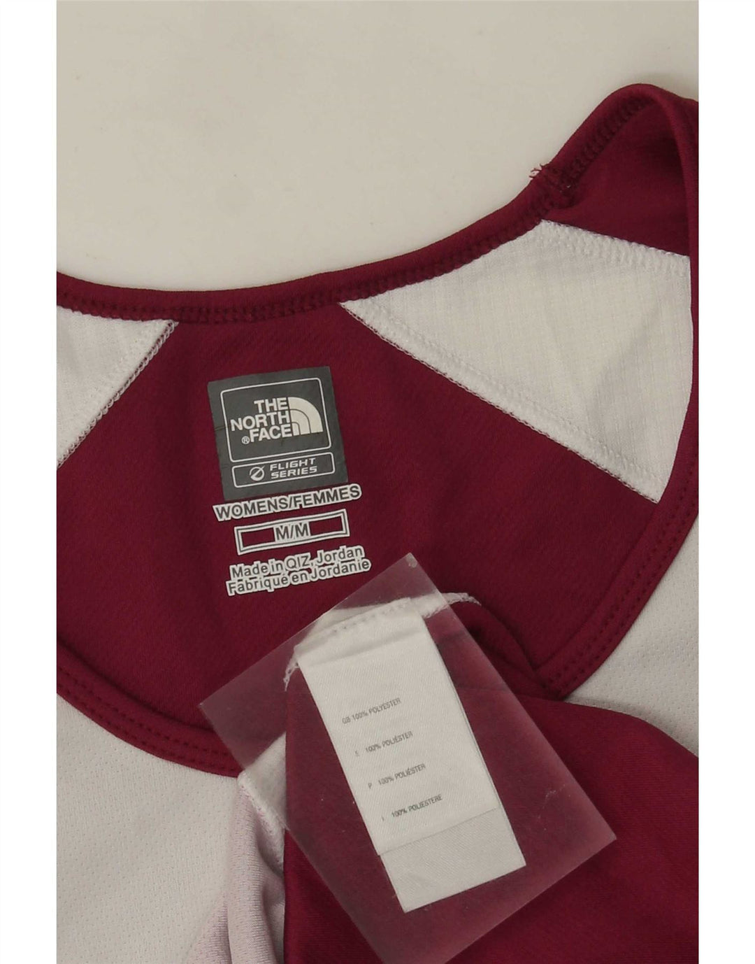 The North Face Damevest Top UK 12 Medium Burgundy Colourblock Polyester