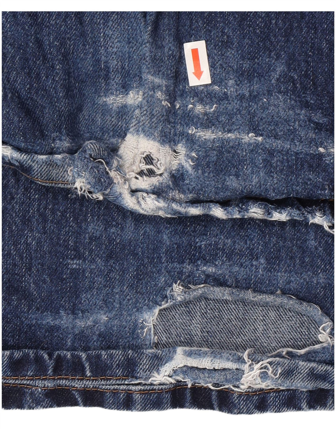 Reiss Herre Distressed Wide Leg Jeans W30 L33 Blue Viscose