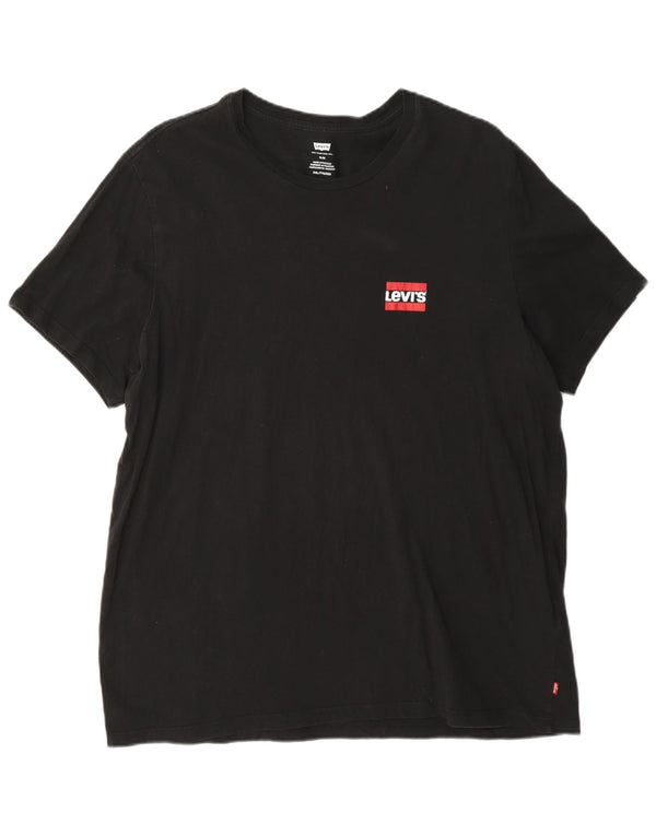 Levi's Herre Slim Fit Grafisk T-Shirt Top 2XL Sort Bomuld