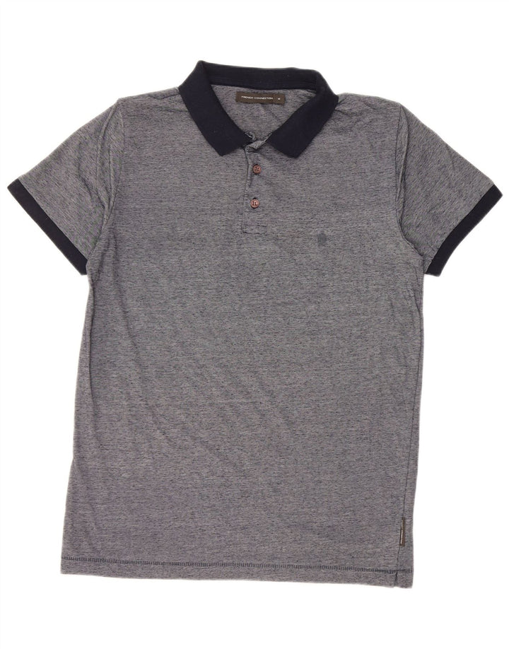FRANSK FORBINDELSE Herre poloshirt Medium Navyblå Flecked Bomuld