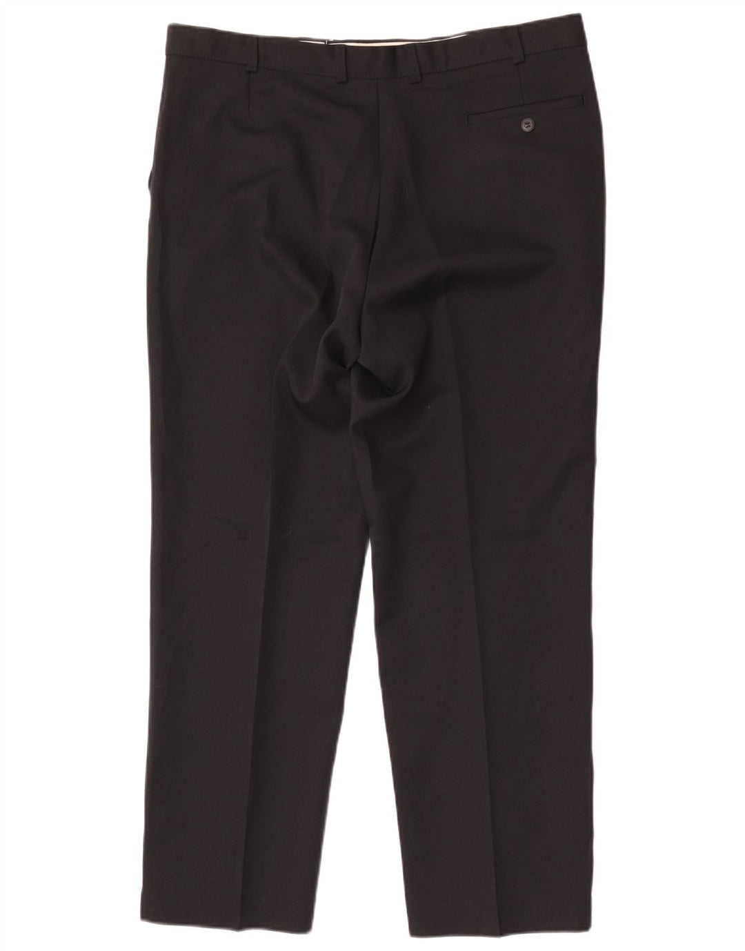 Marks & Spencer Straight Chino-bukser til mænd W38 L29 Sort polyester