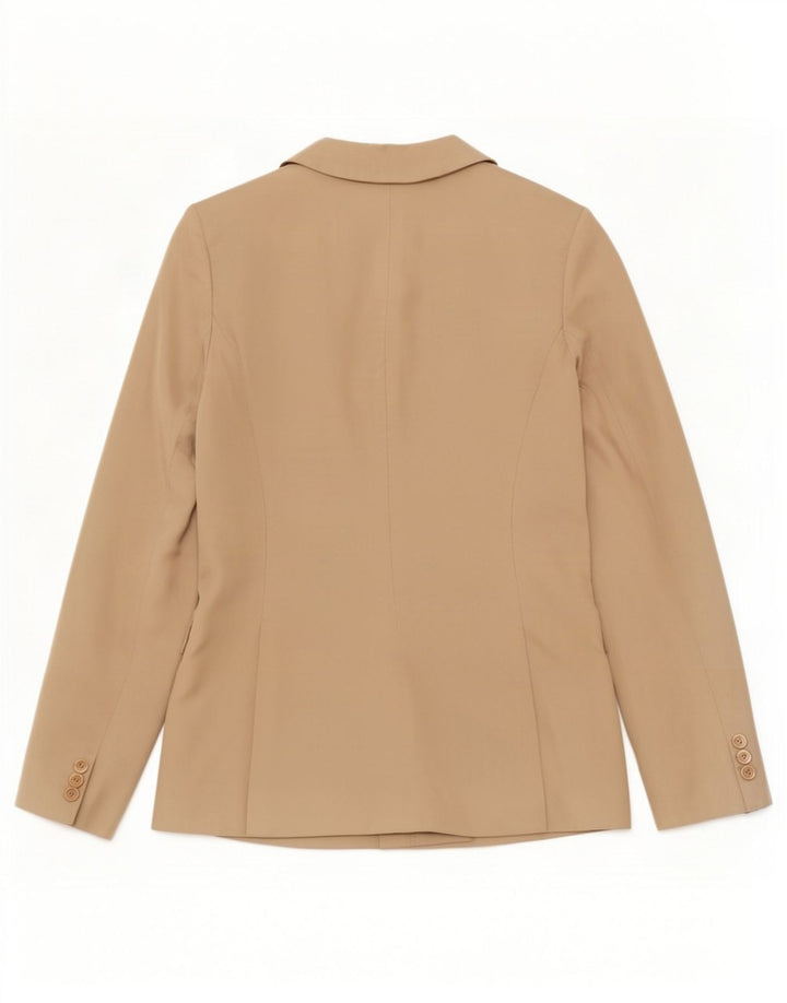 Max & Co. Dame 1-knaps blazerjakke UK 10 Small Beige Acetate