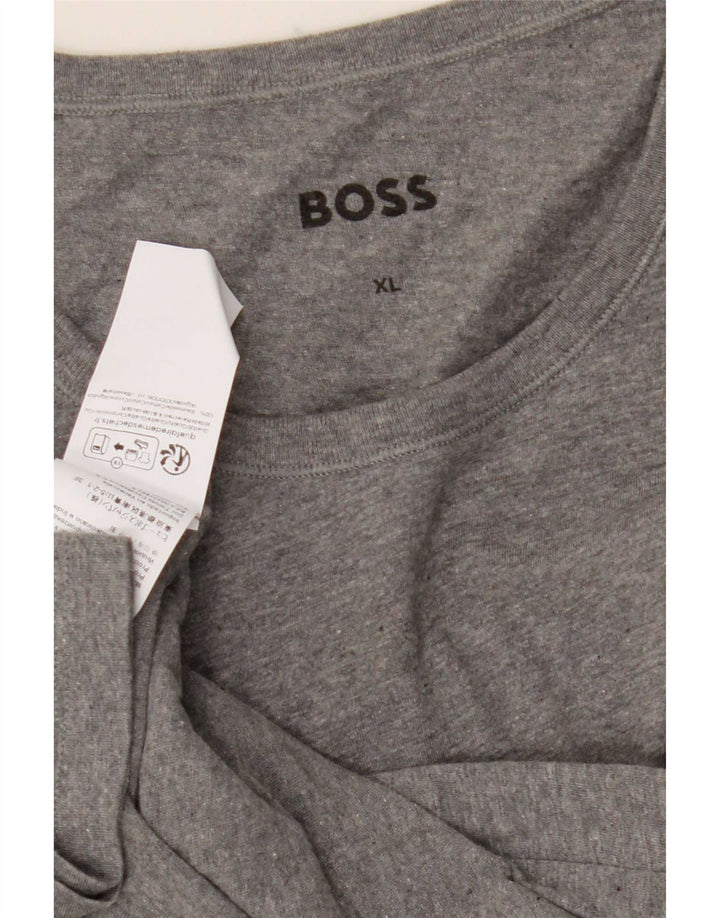 Hugo Boss Herre T-Shirt Top XL Grå Bomuld