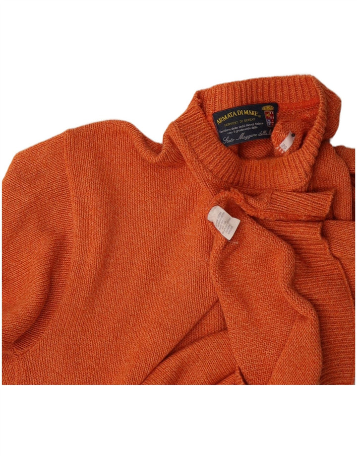 Armata Di Mare Herre Crew Neck Jumper Sweater IT 52 Stor Orange Bomuld