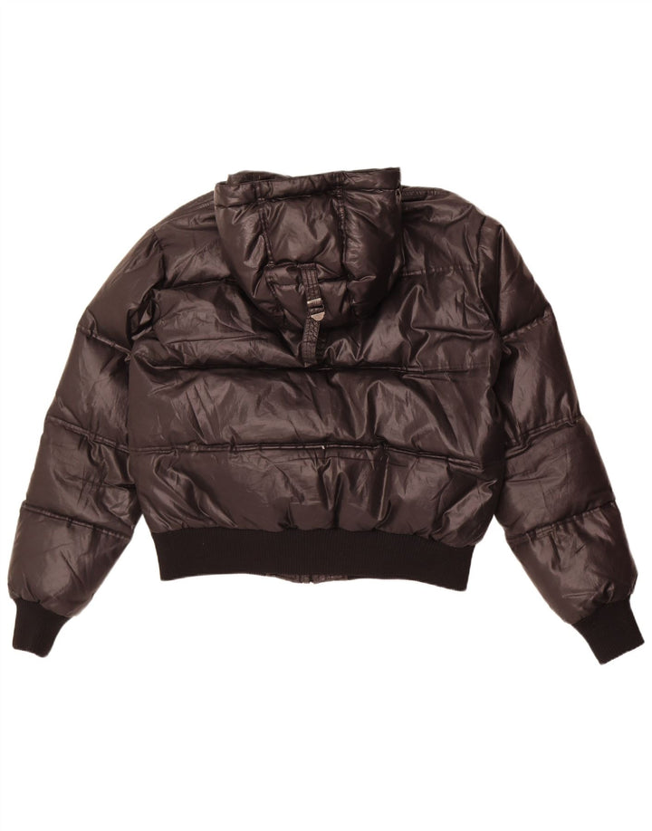 Bomb Boogie Herre hættepolstret jakke UK 40 Stor sort polyester