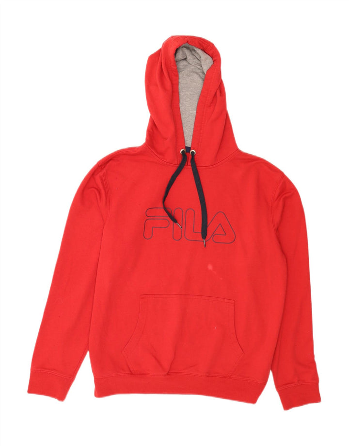 Fila Graphic Hoodie Jumper UK 14 Medium Rød Polyester