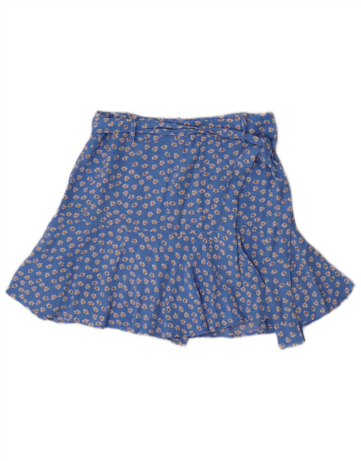 Zara damenederdel UK 12 Medium Blue Floral