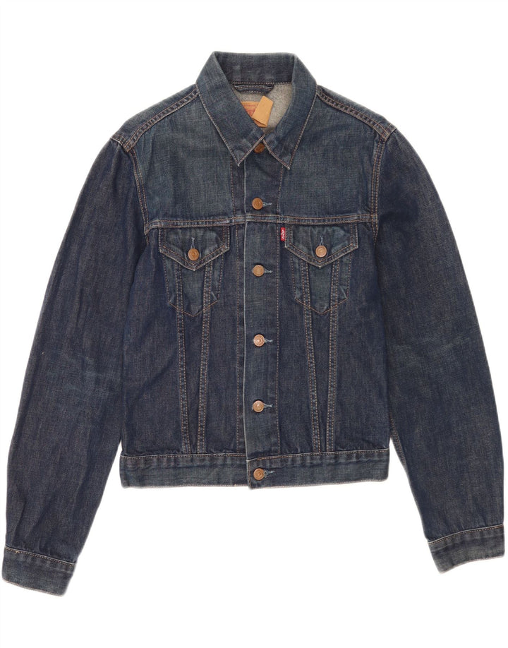 Levi's Dame denimjakke UK 12 Medium Blue Bomuld