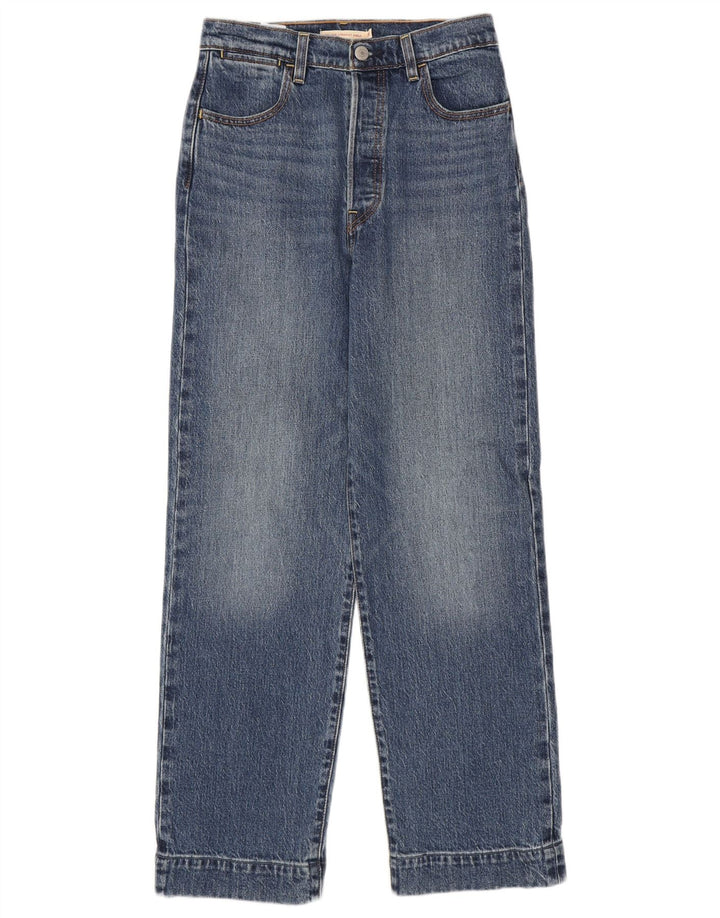 Levi's Dame Ribcage Straight Jeans W26 L29 Blå Bomuld